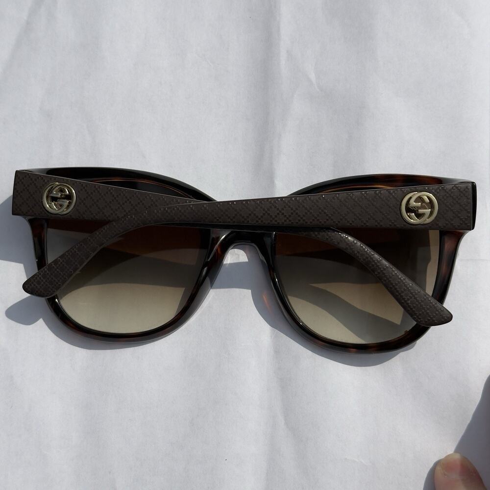 Authentic Gucci GG3786/S Optyl Cat-Eye Sunglasses - Tortoise/BM2 With COA - Picture 4 of 8